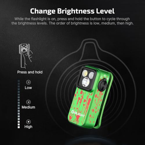 OLIGHT Oclip Pro Rechargeable EDC Clip-on Flashlight, Zombie Green - color: Zombie Green
