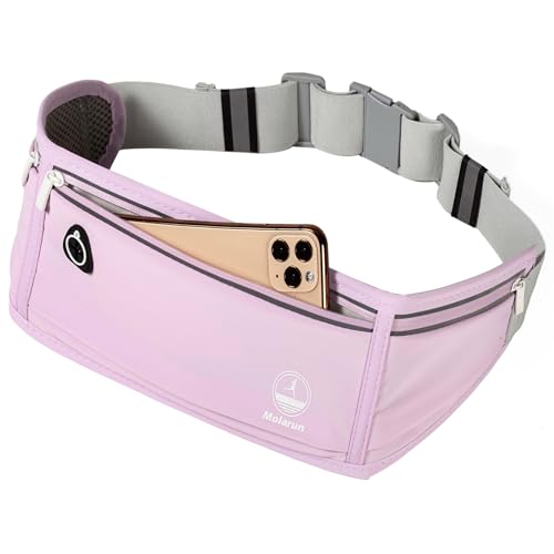 Slim Running Belt Fanny Pack, Phone Holder Waist Pack Money Belt - Lilac - color: X Lilac