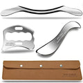Muscle Scraper Tool Set, Stainless Steel IASTM Kit for Fascia Release, Scar Tissue Massage, Scraping Tool Physical Therapy(3 pcs) - style: GYX COELE-3 set B