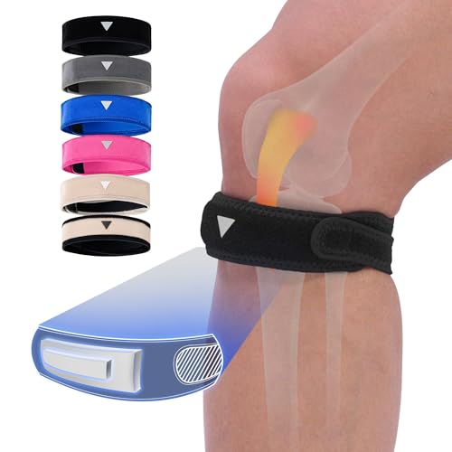 GRIPIT Air Knee Supporter One Line (Black) – Lightweight, Adjustable, and Performance-Driven (1pack, Single Strap) Hiking, Soccer, Basketball, Running, Jumpers Knee, Tennis, Tendonitis, Volleyball & Squats - color: Black