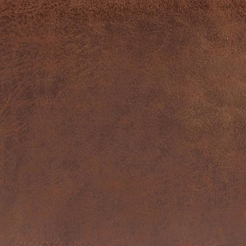 SIMPLIHOME Owen 34" Vegan Leather Storage Ottoman in Distressed Pecan Brown - color: Distressed Pecan Brown