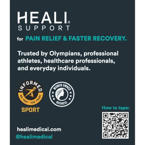 Heali Kinesiology Tape 3 Pack, Magnesium & Menthol Infused, Elastic Sports Tape, Shoulder, Knee, Elbow, Ankle, Waterproof, Latex Free, Muscle Recovery, K Tape, Black Zebra - color: Black Zebra, size: 3-Pack