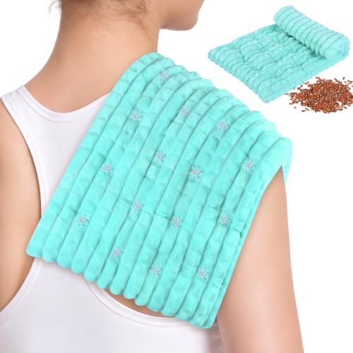 REVIX Microwavable Heating Pad, 8 x 14 Moist Heat Pad, Warm Compress - size: 8 x 14", style: Green