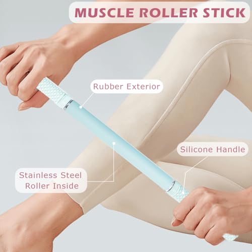 Muscle Roller Stick - Relieve Soreness & Improve Recovery - color: Babyblue