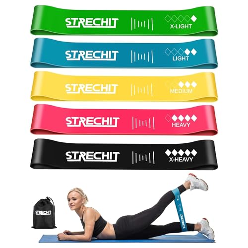 Resistance Bands for Men and Women with Different Resistance Levels for Shaping Legs & Glutes - Exercise Band for Gym, Yoga, Home Exercise, Workout with Carrying Bag & Posture Guide