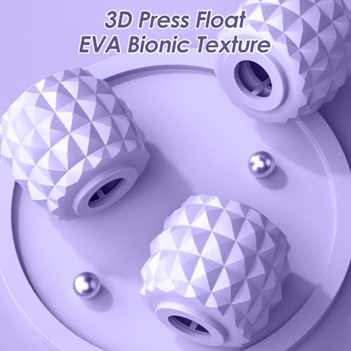 HEEPDD 9 Wheels Muscle Roller, Leg Massager Muscle Relaxation Stretching Roller Foam Roller Deep Tissue Massager for Thigh Arms Leg Waist (Purple) - color: Purple