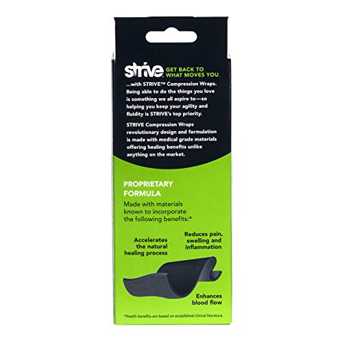 Strive Infrared Compression Therapy Wrap, 6" x 60", Adjustable, Black - color: Black, size: 6" x 60" Infrared Wrap