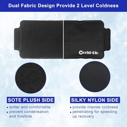 2 Pack Gel Ice Pack Wrap with Strap, Ice Pack for Injuries Reusable, Hot Cold Therapy Wrap, Elbow Ice Bag Wrap, Flexible Soft for Arm, Wrist, Hand, Foot, Ankle