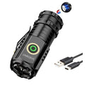 UNROEVS Mini LED Flashlight Rechargeable 2550 Lumens with Magnetic Base - size: D