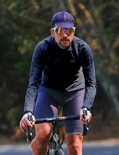 LAMEDA Cycling Jacket for Men Women, Windproof Lightweight Packable Cycling Windbreaker Bicycle Clothing Jacket - color: Bk Jacket-plus, size: XX-Large