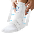 Ankle Brace for Men Women with Removable Side Splints Figure 8 Strap - color: White, size: L