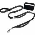 Triple Handle Bungee No Pull Dog Leash, Black 6.23-8.53FT - color: Black