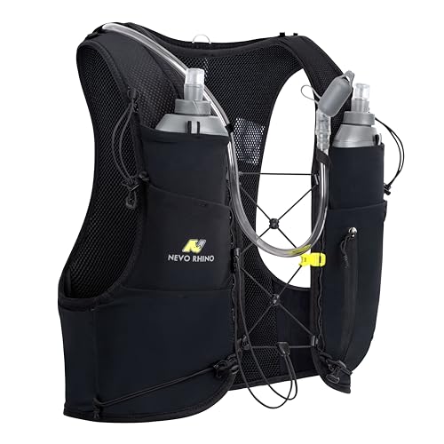 N NEVO RHINO Running Hydration Vest with 1.5L Water Bladder - color: Black, size: Large