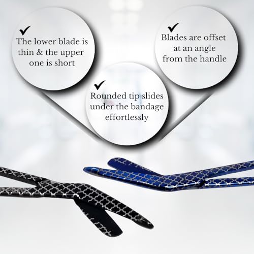 Bandage Scissors 5.5" Long Set of 6 Nurse Vet Tech Gift Made of Stainless Steel with Colorful Patterns First Aid Used For Cutting Gauze Tape Clothing Bandages Vet Wrap Adhesive Removal (Set 13) - style: Set 13
