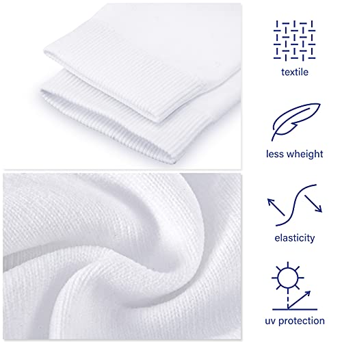 Kasyat 2 Pairs Football Leg Sleeve Scrunch Socks Men Women - color: White