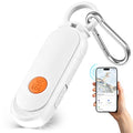 Personal Safety Alarm for Women, Rechargeable 135dB Siren with Flashing Light, Anti-Loss Locking Pin, Keychain SOS Alarm Works with Apple Find My, Kids, Seniors, Night Runners, iOS Only, White