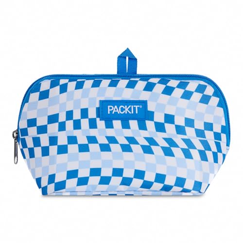 PackIt Freezable Snack Bag, Blue Skate Checker - color: Blue Skate Checker