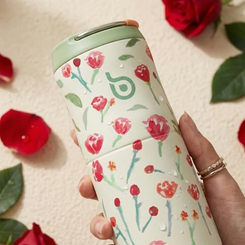 BOTTLE BOTTLE Insulated Water Bottle 24oz with Straw Lid and Handle Sports - color: Rose Red