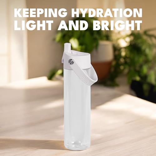Elemental Splash 26oz Tritan Plastic Reusable Water Bottle w/Straw & Strap - color: Clear, size: 26 Ounces
