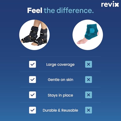REVIX Ice Packs for Ankle, Reusable Cold Pack, 2 Packs, Black - style: Black-Pack 2