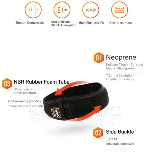 1 Pack Adjustable Patella Knee Strap, Stabilizing Knee Brace
