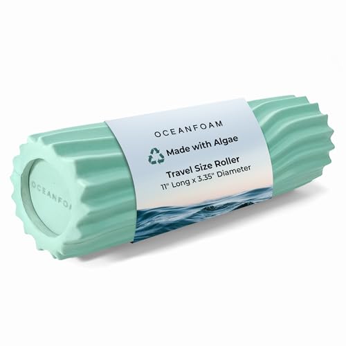Oceanfoam Ripple Roller - Small Foam Roller for Physical Therapy (Seafoam) - color: Seafoam
