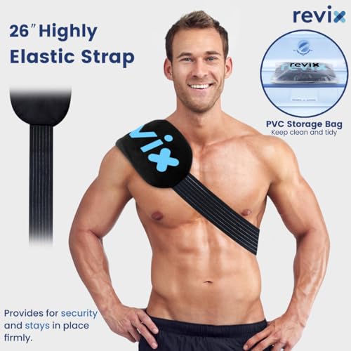 REVIX Ice Pack for Injuries Reusable, 45-Minute Long-Lasting Cold Pack and REVIX Ice Packs for Injuries Reusable, 5-Piece Set Hot and Cold Gel Ice Pack for Joints, Muscle, Post-Workout Recovery