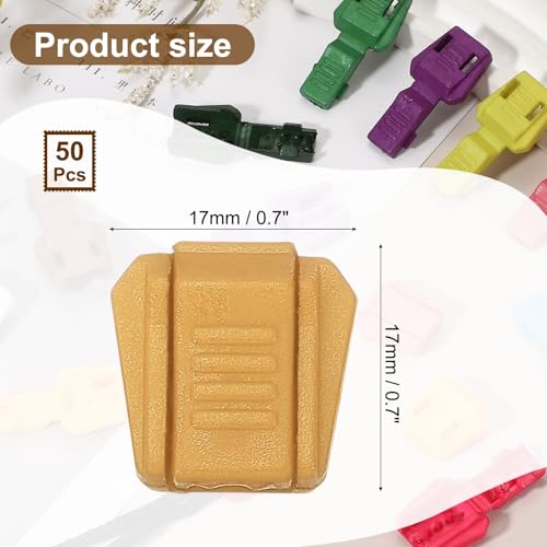 Zipper Pull Cord Lock End Tips, Plastic Shoe Lace End Clips - color: Dark Yellow