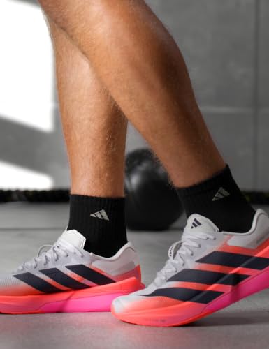 adidas Men's Athletic Cushioned Quarter Ankle Socks 6 Pairs - color: Black/Aluminum 2, size: X-Large