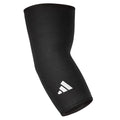adidas Elbow Support Sleeve - Seamless and Smooth Elbow Support for Training, Competitions, and General Fitness - Ergonomic Design, Nylon Trim - Durable & Breathable - Black (Red Logo), Small - size: Small, style: adidas Elbow Support