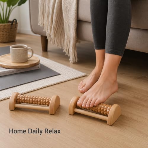 Manual Foot Massage Roller Stick, Textured Surface Foot Roller for Plantar Fascia, Compact Foot Care Tool for Home Office Gym Daily Use