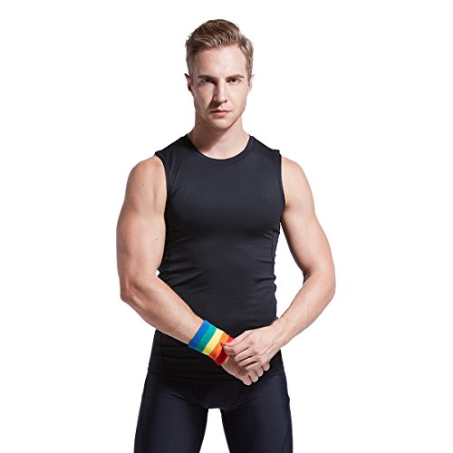 Hoter Sport-Wristband Wrist-Pouch Zipper Wrist-Wallet - Running Tennis Wrist Wallet Thick Solid Color Sweatband Wallet for Keys ID Cards,1PCS/2PCS Pack