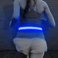 Illumifun LED Running Belt - USB Rechargeable Light Up Sash, High-Visibility Elastic Waistband Light for Running Cycling Hiking Camping Nighttime Activities - color: Blue