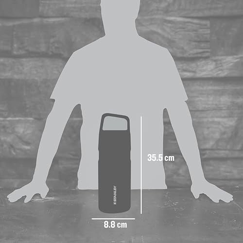 Stanley IceFlow Cap and Carry Water Bottle | Wide Mouth Twist Lid | Lightweight & Leakproof for Travel & Sports | Insulated Stainless Steel | BPA-Free - color: Citron, style: 50 Oz
