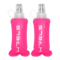 WRELS Soft Running Water Flask Soft Flasks Collapsible Soft Water Bottles Small BPA-Free for Sports Hiking Hydration Pack 5oz/8oz/17oz(PINK,5oz*2) - color: Pink, style: 150ml/5oz-2 Pack