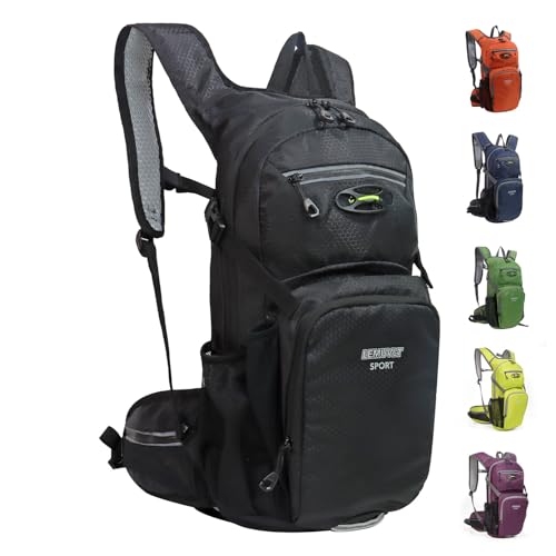Hiking Daypack 15L Lightweight Waterproof Backpack - color: Black