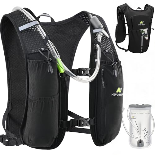 N NEVO RHINO Running Vest with 1.5L Water Bladder, Hydration Vest Pack - color: Black