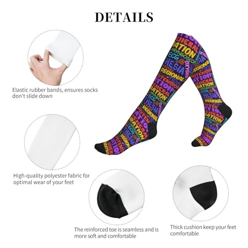 FREEHOTU Compression Knee High Socks for Women/Men Circulation 15-20 Mmhg - color: Anesthesia