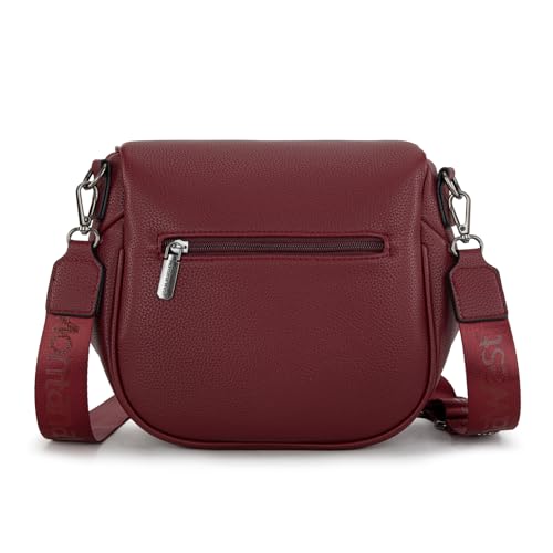 Montana West Crossbody Bag for Women, Vegan Leather Bum Bag with Coin Purse - color: Burgundy