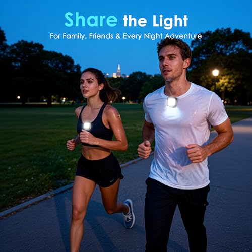 Running Lights for Runners 2 Pack, Rechargeable Clip On LED Safety Light