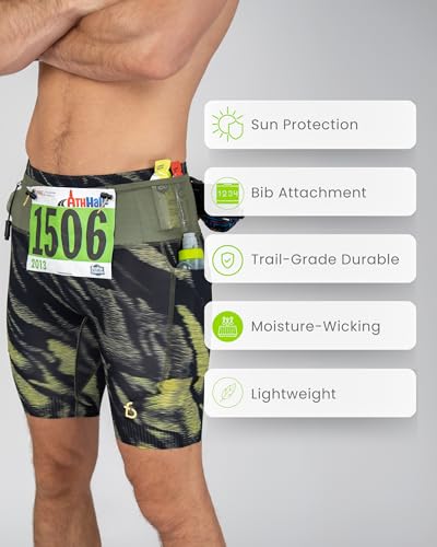 FlipBelt Men's Running Compression Shorts with Built-in Running Belt - color: Trail Black - Past Season, size: Medium