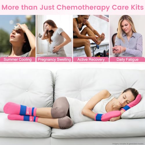 SuzziPad Cold Socks & Hands Ice Pack for Chemo Must Haves, Bright Pink, L - size: L