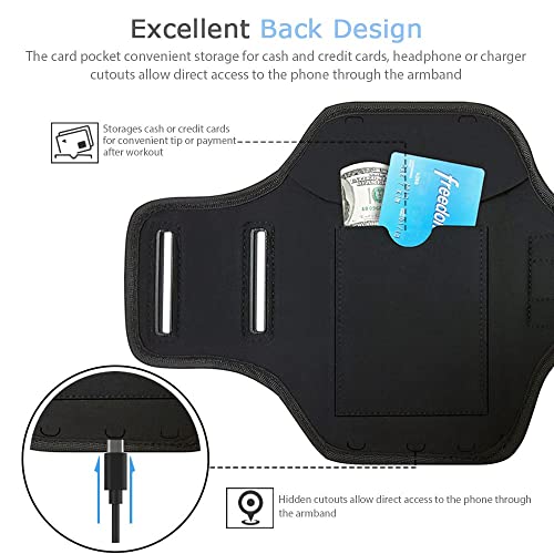 Running Armband for Google Pixel 11/10/9 Pro XL, 8/7/6 Pro (Rosy) - color: Rosy, size: Up to 6.8"