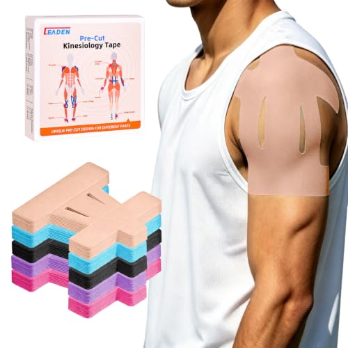 Precut Kinesiology Tape for Shoulder, 10 Pcs, Beige - color: Beige, size: 10 Pcs