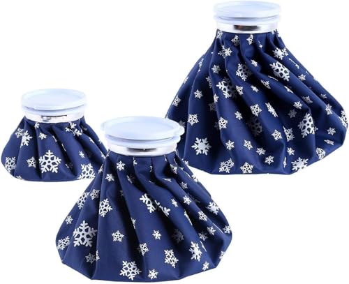 Ohuhu 3 Pack Ice Pack and Ice Bag for Injuries Hot Cold Therapy 6"/9"/11"