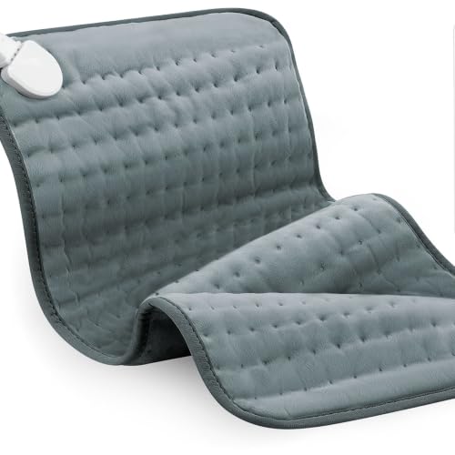 12"x24" Heating Pads with Auto Shut Off for Mothers Day Birthday Gifts - color: Stone Gray, size: 12" x 24"