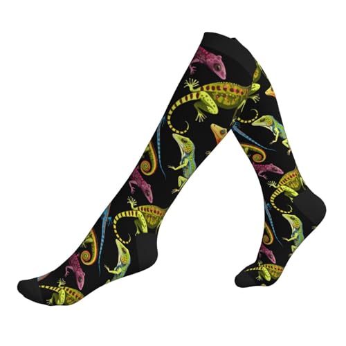 Compression Socks Circulation 15-20 Mmhg Knee High - color: Lizards