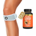 Sleeve Stars Patella Knee Strap and Turmeric Curcumin Supplement Bundle Patellar Tendon Support Knee Brace for Running Sports Arthritis Knee Pain Relief Osgood Schlatter Runner’s Knee Joint Support Mo