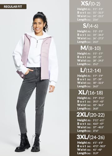 baleaf Women's Winter Running Vest Fleece Hooded Jacket Warm Slim fit - color: Light Purple, size: X-Large