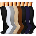 FEYHAY Copper Compression Socks (8 Pairs) 15-20 mmHg Circulation is Best Athletic & Daily for Men & Women, Running, Climbing - color: 06 Colour Mixture, size: Large-X-Large